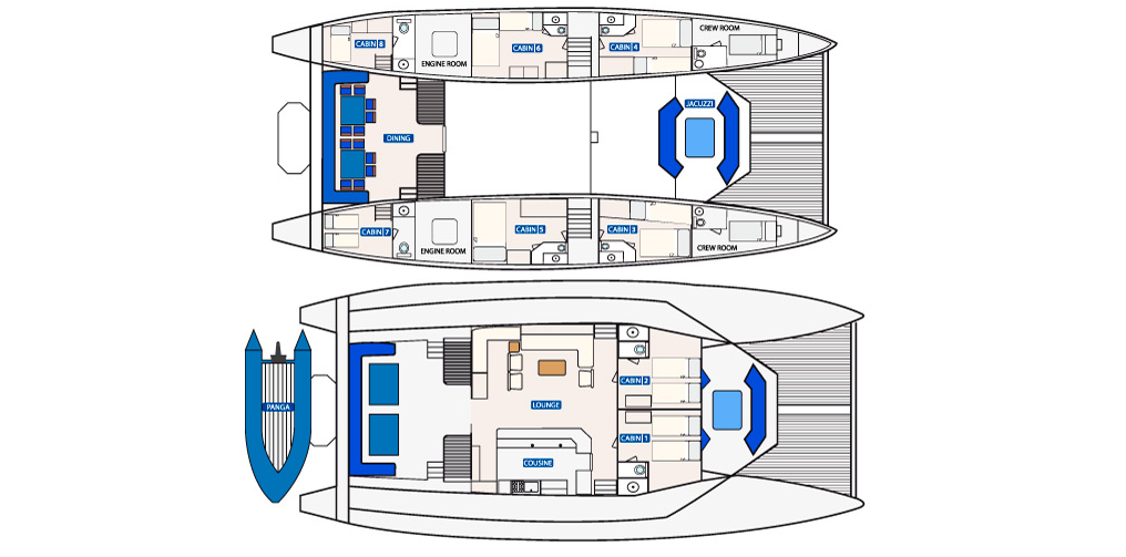 Cabin layout for Nemo I, II & III