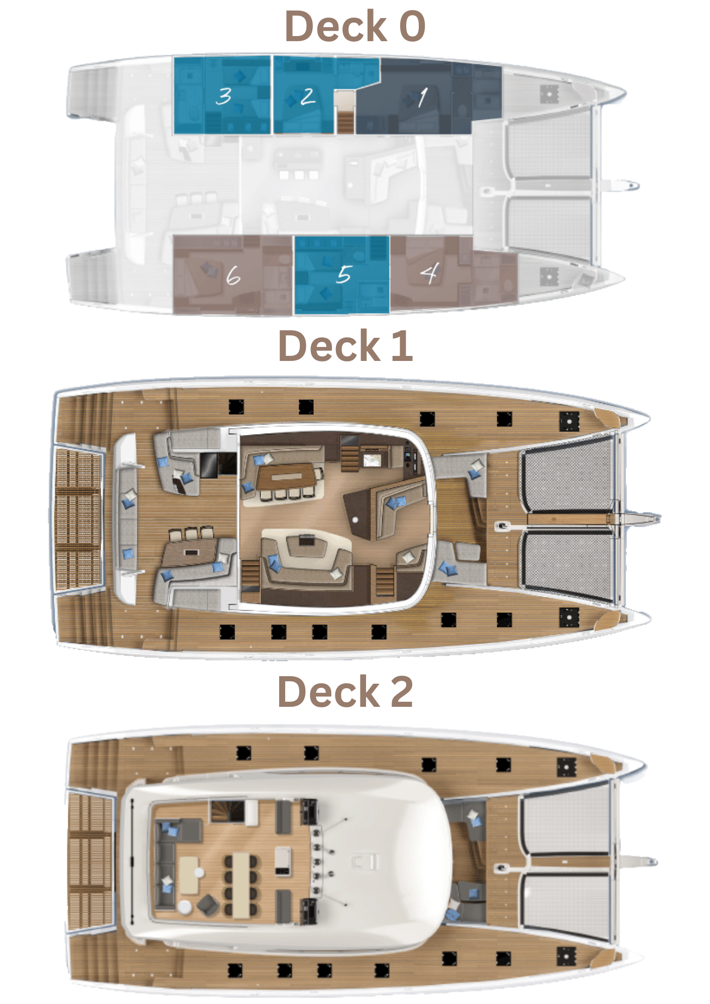 Cabin layout for Spirit of Ponant