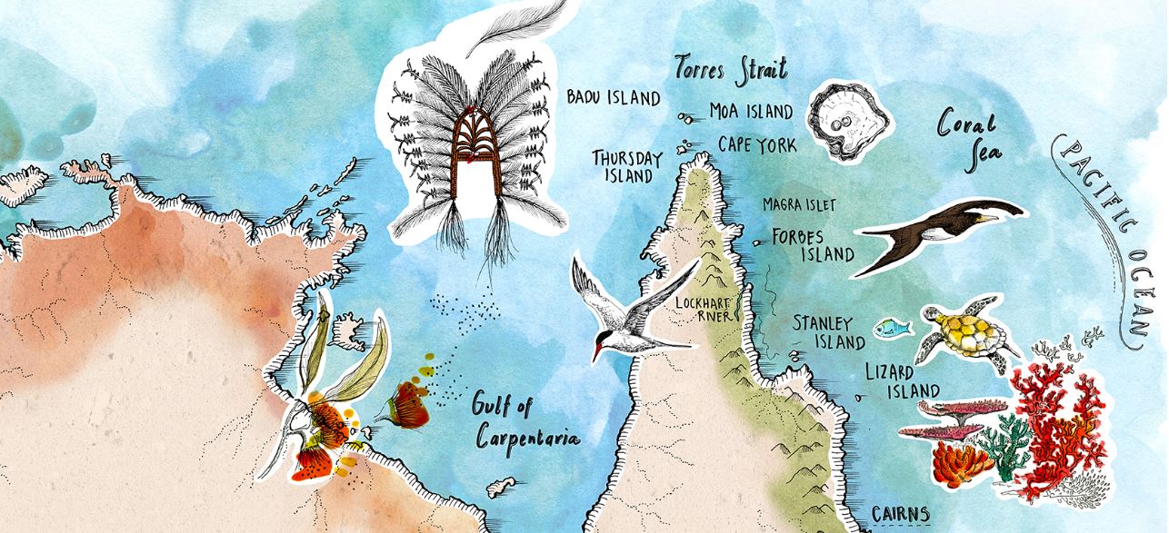 Map for Torres Strait & Cape York - Cairns to Horn Island